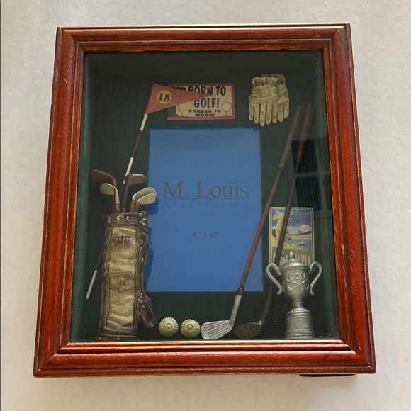 GOLF THEMED Shadow Box Decorative Display Case - Picture 1 of 6